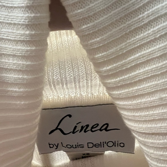 LINEA By LOUIS DELL’ OLIO COWL NECK, LIGHTWEIGHT FLORAL EMBROIDERED SWEATER - Picture 6 of 13